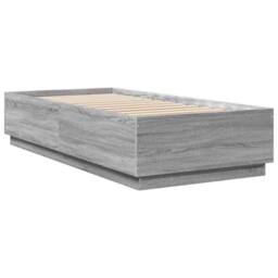Berkfield Home Modern Bed Frame without Mattress Grey Sonoma 100x200 cm - thumbnail 6