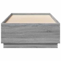 Berkfield Home Modern Bed Frame without Mattress Grey Sonoma 100x200 cm - thumbnail 4