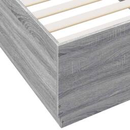 Berkfield Home Modern Bed Frame without Mattress Grey Sonoma 100x200 cm - thumbnail 7