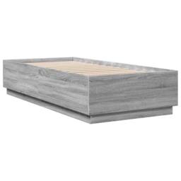 Berkfield Home Modern Bed Frame without Mattress Grey Sonoma 100x200 cm - thumbnail 1