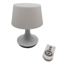 mysmartbuy White Table Lamp with Remote - USB Rechargeable Portable Cordless Light with 10 Brightness Modes - H17.5 x 13.5cm Diameter - thumbnail 3