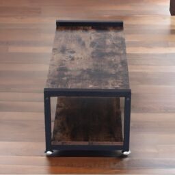 Rafaelo Mobilia 2 Tier Industrial Rustic 80CM TV Stand Unit in Brown - thumbnail 5