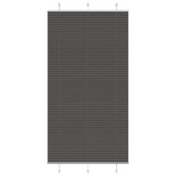 Berkfield Home Pleated Blind Black 110x200 cm Fabric Width 109.4 cm Polyester - thumbnail 2