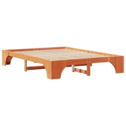 Berkfield Home Bed Frame Wax brown Wood 160 x 200 cm Durable - thumbnail 7