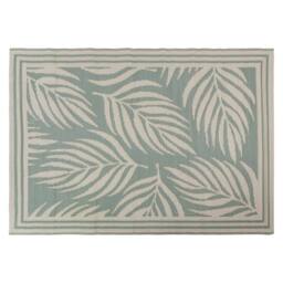 JVL The Gardener Large Leaf Outdoor Garden Rug 120x170cm in Green - Size: 120 cm x 170 cm