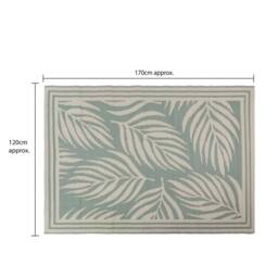 JVL The Gardener Large Leaf Outdoor Garden Rug 120x170cm in Green - Size: 120 cm x 170 cm - thumbnail 9