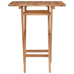 Berkfield Home Folding Garden Table 60x60x75 cm Solid Teak Wood in Brown - Size: 60 x 60 x 75 cm - thumbnail 4