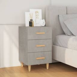 Berkfield Home Bedside Cabinet Concrete Grey 40x40x66 cm Engineered Wood - Size: 40 x 40 x 66 cm - thumbnail 2