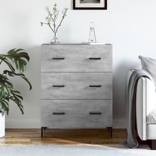 Berkfield Home Sideboard Concrete Grey 69.5x34x90 cm Engineered Wood - image 1