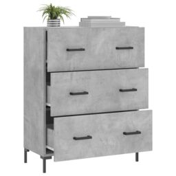 Berkfield Home Sideboard Concrete Grey 69.5x34x90 cm Engineered Wood - thumbnail 4