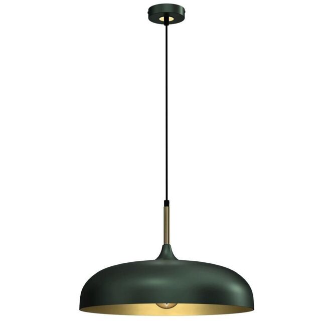 Milagro Lincoln Green Pendant Lamp 45 cm Hand Made Scandi Style Gold Interior - image 1