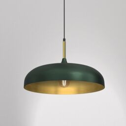 Milagro Lincoln Green Pendant Lamp 45 cm Hand Made Scandi Style Gold Interior - thumbnail 3