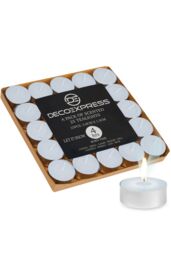 Deco Express Scented 25 Packs Tealights - Let It Snow in Blue