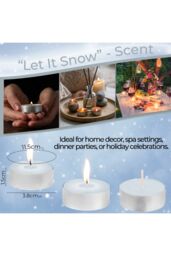 Deco Express Scented 25 Packs Tealights - Let It Snow in Blue - thumbnail 3