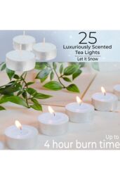 Deco Express Scented 25 Packs Tealights - Let It Snow in Blue - thumbnail 2