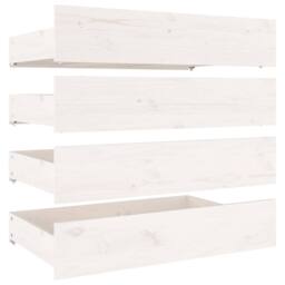 Berkfield Home Beautiful Bed Frame with Drawers White 140x200 cm - thumbnail 7