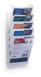Durable COMBIBOXX 5 Literature Tray - Stand & Wall - A4 Portrait - Clear - Size: 1 Pack - thumbnail 2