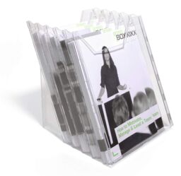 Durable COMBIBOXX 5 Literature Tray - Stand & Wall - A4 Portrait - Clear - Size: 1 Pack - thumbnail 6