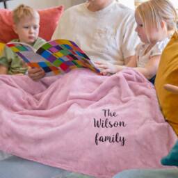 Duncan Stewart Personalised Ultra Soft Blanket Throw in Light Pink - thumbnail 7