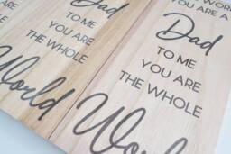 Amaya Rose Ltd Dad To Me You Are The World. Solid Wood Plaque Rustic Shelf Décor in Beige - thumbnail 6
