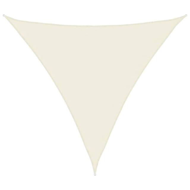Berkfield Home Sunshade Sail Oxford Fabric Triangular 4x4x4 m Cream in Beige - image 1