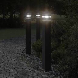 Berkfield Home Outdoor Floor Lamps 3pcs Black 80 cm Aluminium - thumbnail 2