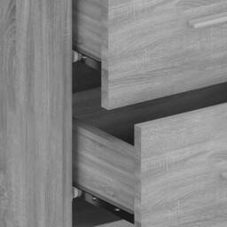 Berkfield Home Classic Bed Headboard with Cabinets Grey Sonoma Engineered Wood - thumbnail 6