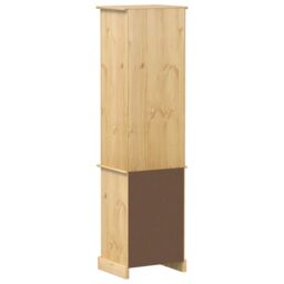 Berkfield Home Bathroom Cabinet Corona 50x40x185 cm Solid Wood Pine in Brown - Size: 50 x 40 x 185 cm - thumbnail 6