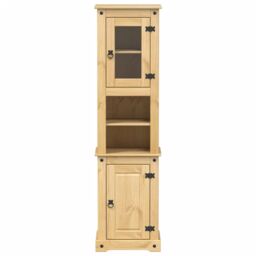 Berkfield Home Bathroom Cabinet Corona 50x40x185 cm Solid Wood Pine in Brown - Size: 50 x 40 x 185 cm - thumbnail 4