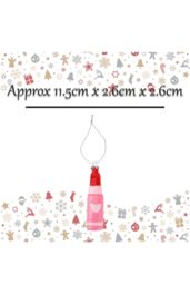 VFM e-Store Christmas Tree Decoration Lipstick Ornament X 1 11. 5x2. 6x2. 6cm in Pink - thumbnail 2