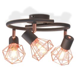Berkfield Home Ceiling Lamp with 3 LED Filament Bulbs 12 W - thumbnail 1