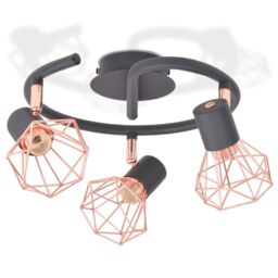 Berkfield Home Ceiling Lamp with 3 LED Filament Bulbs 12 W - thumbnail 3