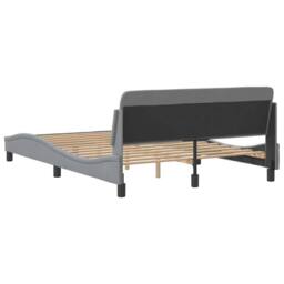 "Berkfield Home Bed Frame ""Dover"" Light Grey 135x190 cm Double Fabric" - thumbnail 6