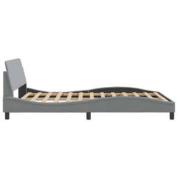 "Berkfield Home Bed Frame ""Dover"" Light Grey 135x190 cm Double Fabric" - thumbnail 5