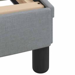 "Berkfield Home Bed Frame ""Dover"" Light Grey 135x190 cm Double Fabric" - thumbnail 7