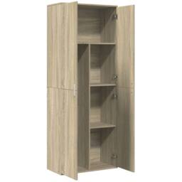 Berkfield Home Highboard Sonoma Oak 70x35x180 cm Engineered Wood in Light Tan - Size: 70 x 35 x 180 cm - thumbnail 5