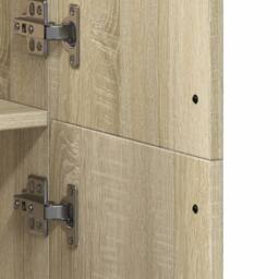 Berkfield Home Highboard Sonoma Oak 70x35x180 cm Engineered Wood in Light Tan - Size: 70 x 35 x 180 cm - thumbnail 7