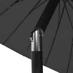 Berkfield Home Outdoor Parasol with Aluminium Pole 270 cm Black - thumbnail 6