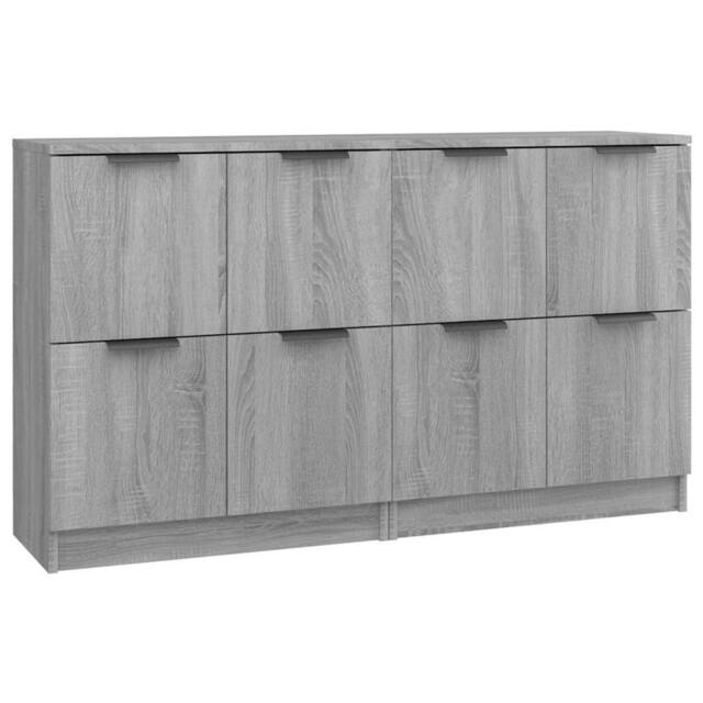 Berkfield Home Sideboards 2 pcs Grey Sonoma 60x30x70 cm Engineered Wood - Size: 60 x 30 x 70 cm - image 1