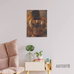 "Artery8 Rembrandt Moses With The Ten Commandments Canvas Wall Art Print in Brown - Size: W18"" x H24""" - thumbnail 3