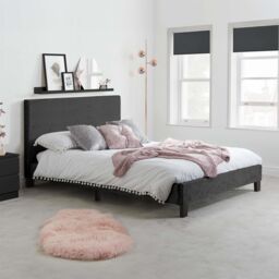 Birlea Bed Frame & Mattress Black Velvet Fabric Sleepsoul Paris - Size: Single - thumbnail 1