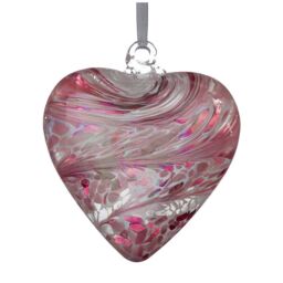 Sienna Glass 8cm Friendship Heart Be Mine Pastel Pink - thumbnail 3
