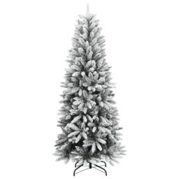 Berkfield Home Artificial Christmas Tree 150 LEDs & Flocked Snow 120 cm in Green - thumbnail 3