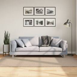Berkfield Home Rug HUARTE Short Pile Soft & Washable Sand 140x200 cm in Light Sand - Size: Medium - thumbnail 2