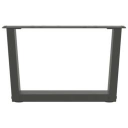 Berkfield Home Modern Dining Table Legs V-Shape 2 pcs Anthracite 60x(30-31.3) cm in Dark Grey - thumbnail 5