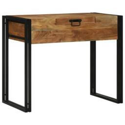 Berkfield Home Modern Dressing Table 90x50x75 cm Solid Wood Acacia in Brown - Size: 90 x 50 x 75 cm - thumbnail 4