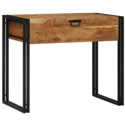 Berkfield Home Modern Dressing Table 90x50x75 cm Solid Wood Acacia in Brown - Size: 90 x 50 x 75 cm - thumbnail 3