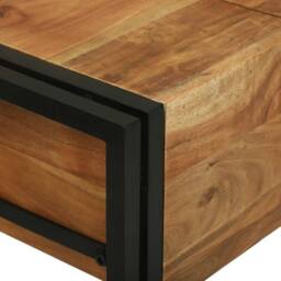 Berkfield Home Modern Dressing Table 90x50x75 cm Solid Wood Acacia in Brown - Size: 90 x 50 x 75 cm - thumbnail 9
