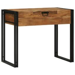 Berkfield Home Modern Dressing Table 90x50x75 cm Solid Wood Acacia in Brown - Size: 90 x 50 x 75 cm - thumbnail 5