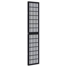 Berkfield Home Room Divider 3 Panels Black Solid Wood Paulownia - thumbnail 5